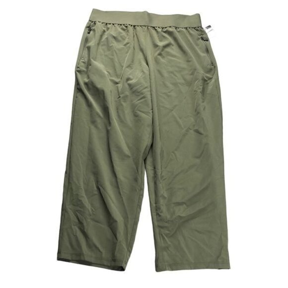 NWT Torrid Happy Camper Sz0  LRG Olive Green Woven Walking Pants, Fitness - Picture 6 of 10